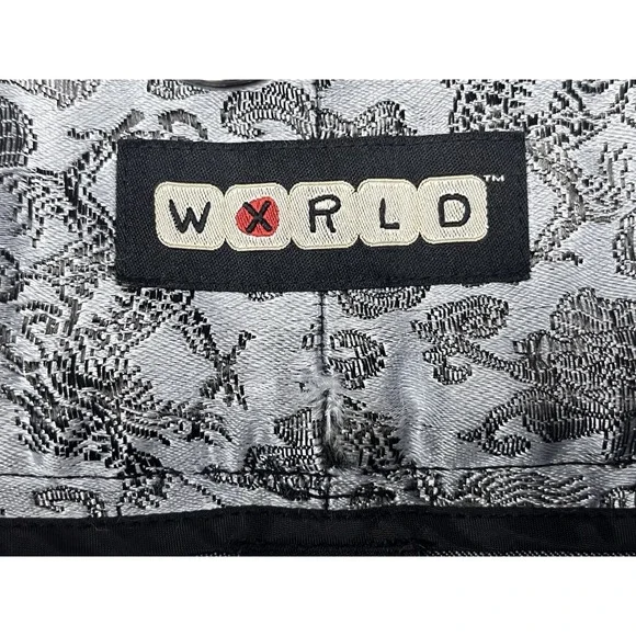 WXRLD Y2K Bareback Jeans 5/6 Flare Dark Wash Textured Waistband Indie Sleaze - Picture 15 of 15